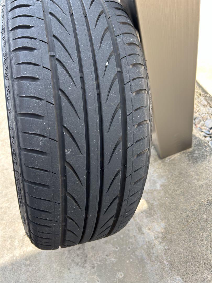 TWS19インチホイール タイヤ付き マットブラックホイール 4本