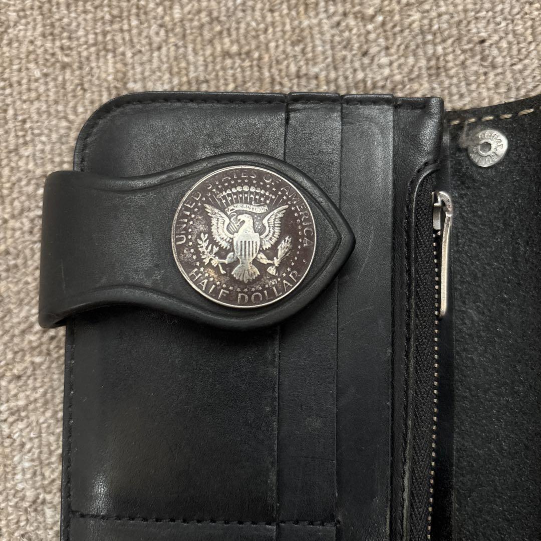 美品　FUNNY バイカーズウォレット　長財布 チェーン付き