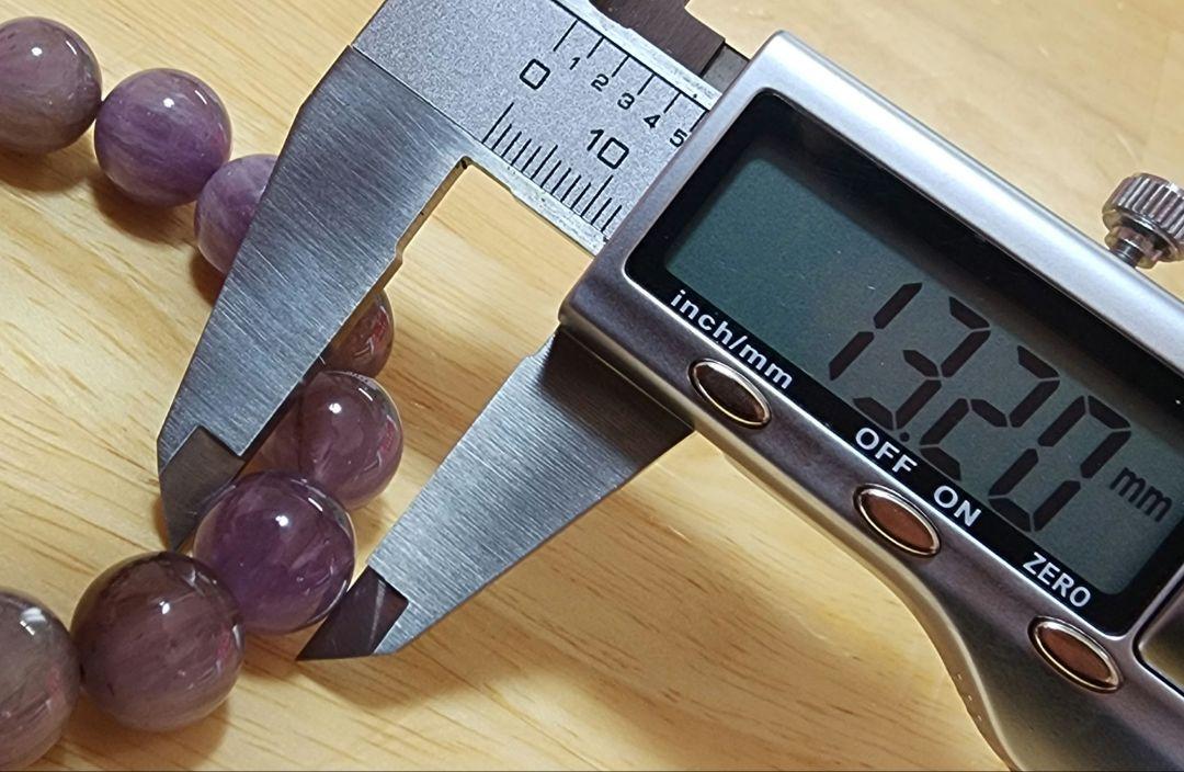 サゲニティッククォーツブレスレット　パープル　ラビットヘア　12〜13ミリ大玉 サゲニティッククォーツブレスレット パープル ラビットヘア 12