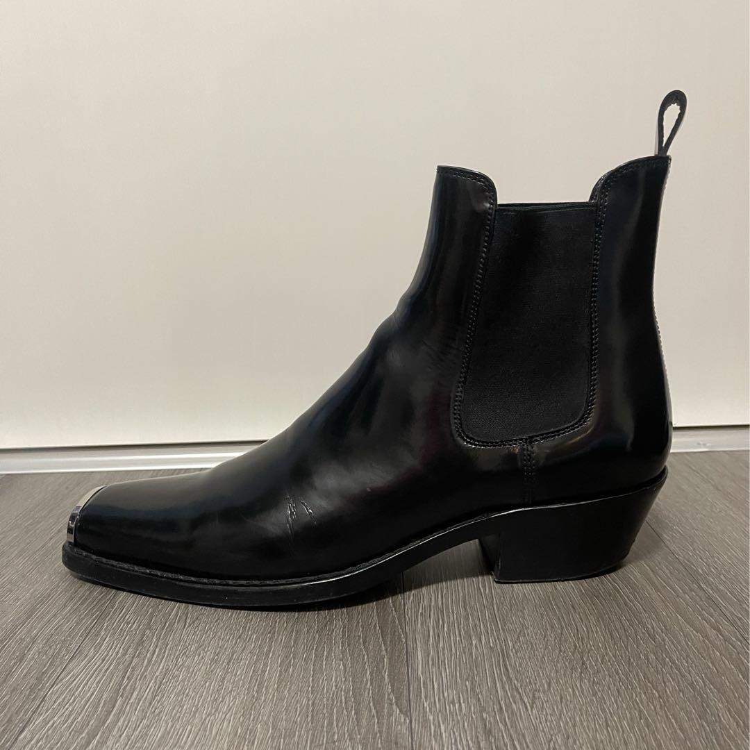 【中古美品】 カルバンクライン メタルトゥ 205w39nyc ブラック