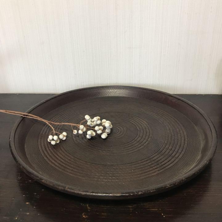 味の良い盆 独楽盆.輪線盆.検:骨董品.酒器.徳利