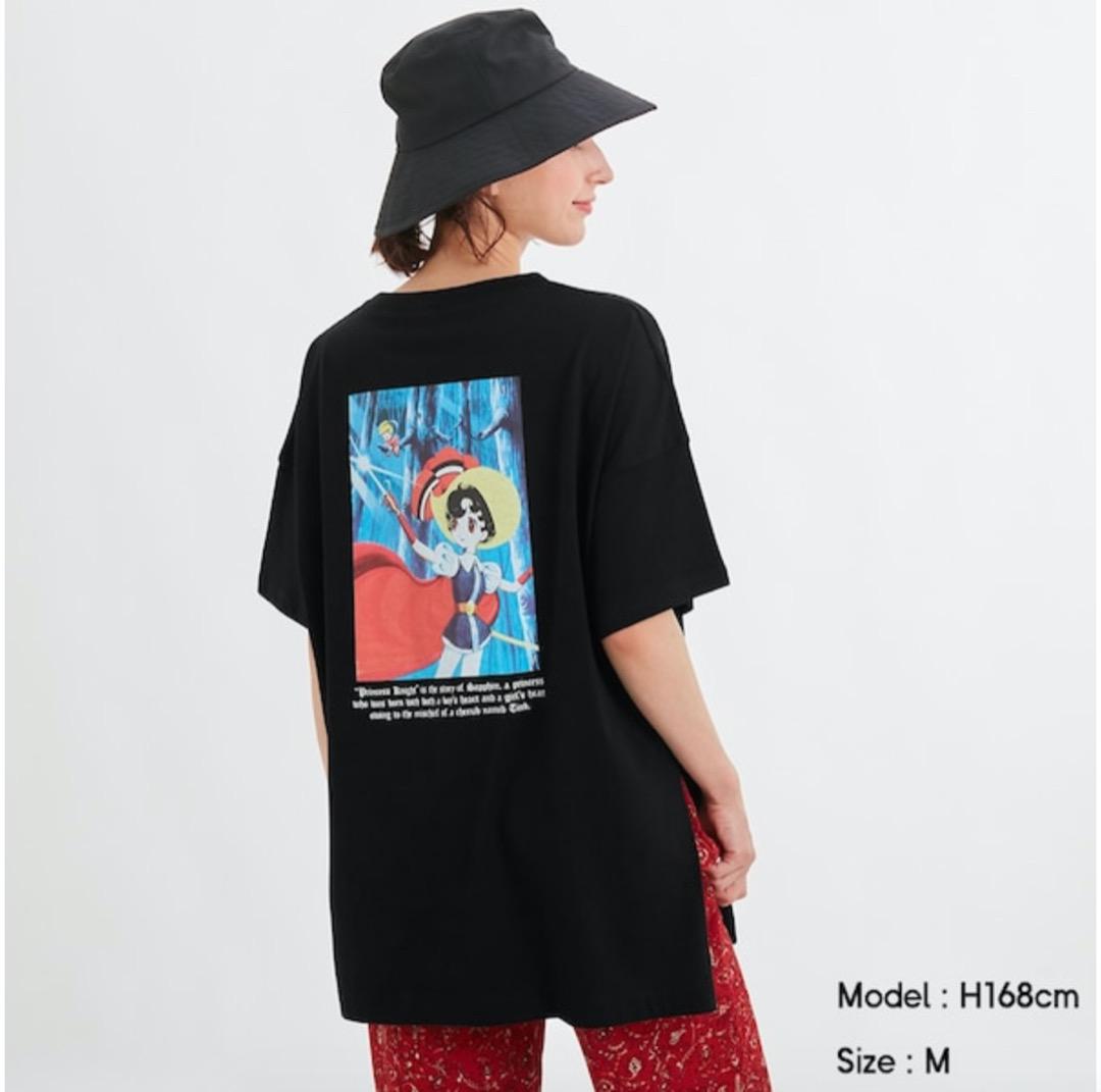 メルカリ Gu 手塚治虫 コラボtシャツ チュニック リボンの騎士 S ブラック 黒 ジーユー 1 299 中古や未使用のフリマ