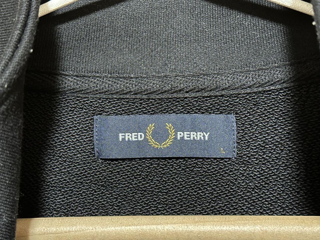 FRED PERRY ハーフジップ トレーナー ブラック