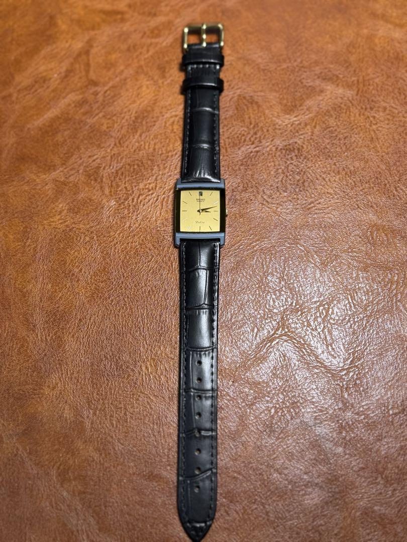 A198 希少 稼動品 SEIKO DOLCE スクエア型 80年代ヴィンテージ