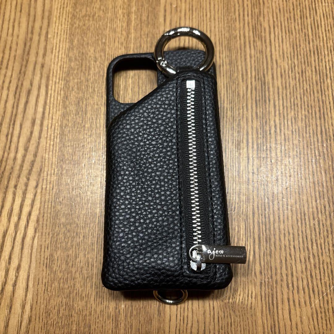 エジュー　iPhone12miniケース　ブラック　ajew