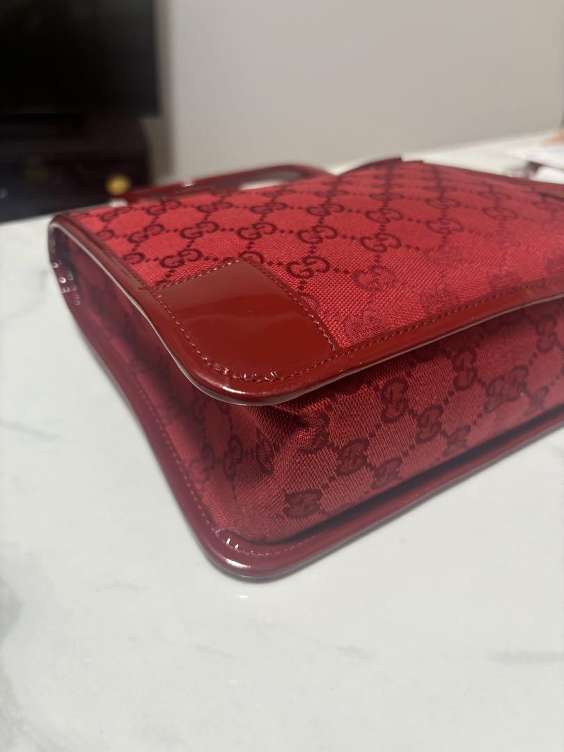 Gucci 赤 ハンドバッグ GG 006 BRD L 6C05