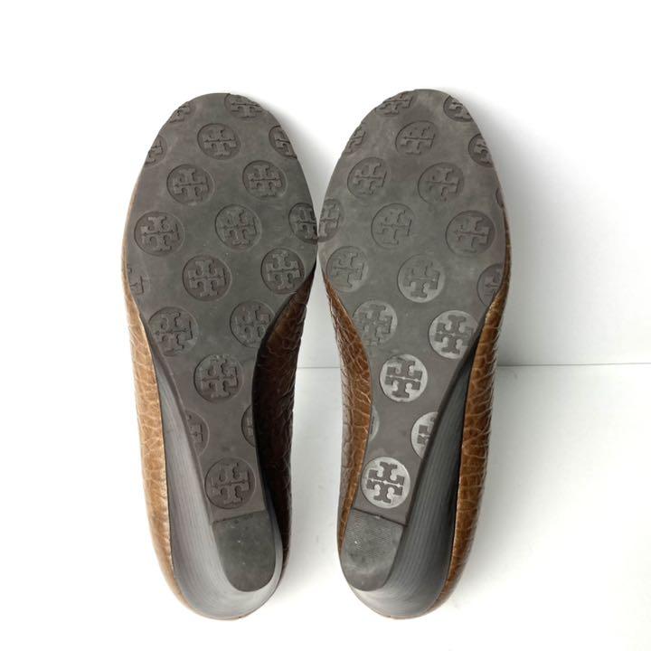 お得 大人気 TORY BURCH パンプス ウェッジソール シボ革 ビッグロゴ 69Xjx-m63796512047 豊富な即納