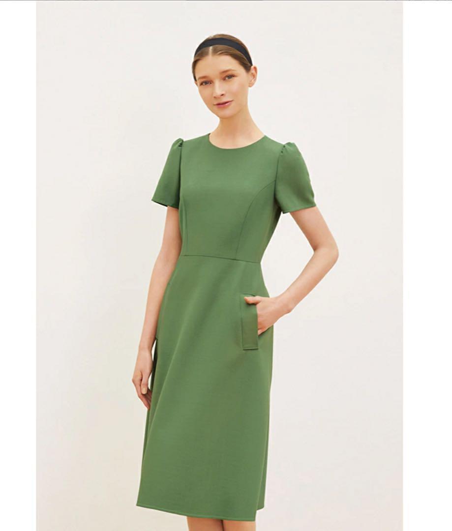 15万✨極美品 フォクシー ダブルフェイスワンピース 22年 グリーン 40