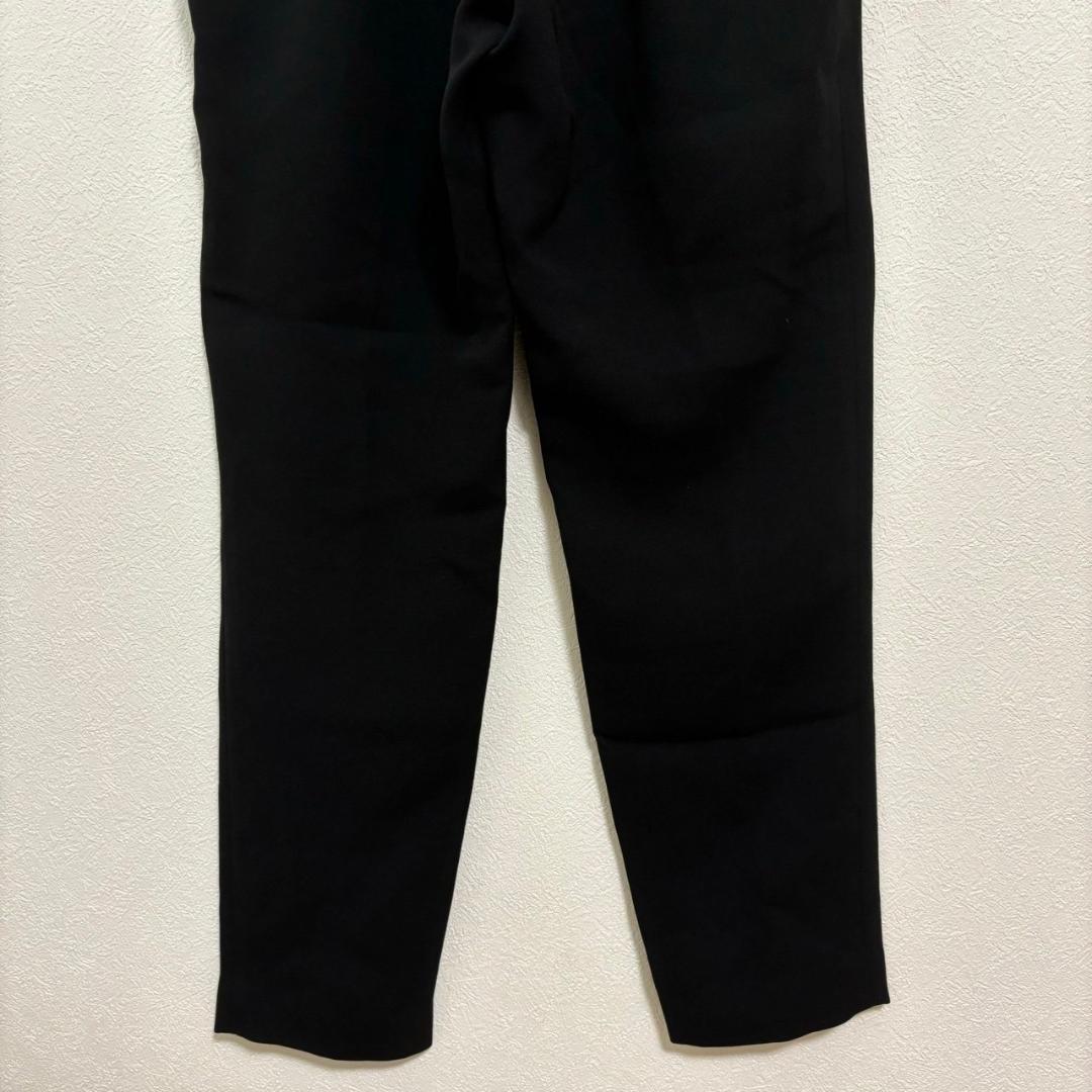 ENFOLD 黒パンツ38 ウエストゴム リラックス 裏起毛あったか 体型カバー