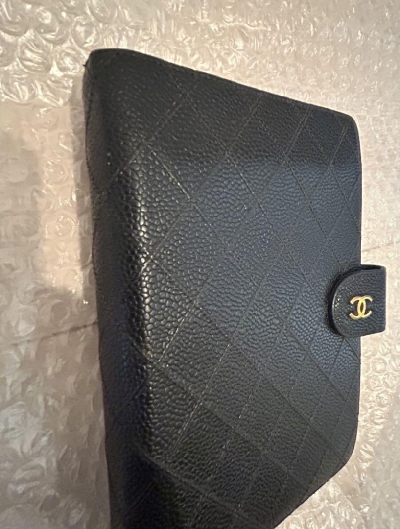CHANEL ブラック レザー 手帳カバー