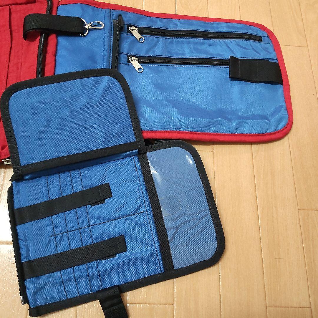 LLBean エルエルビーン ショルダーバッグ 多機能 赤 レッド 黒 水色