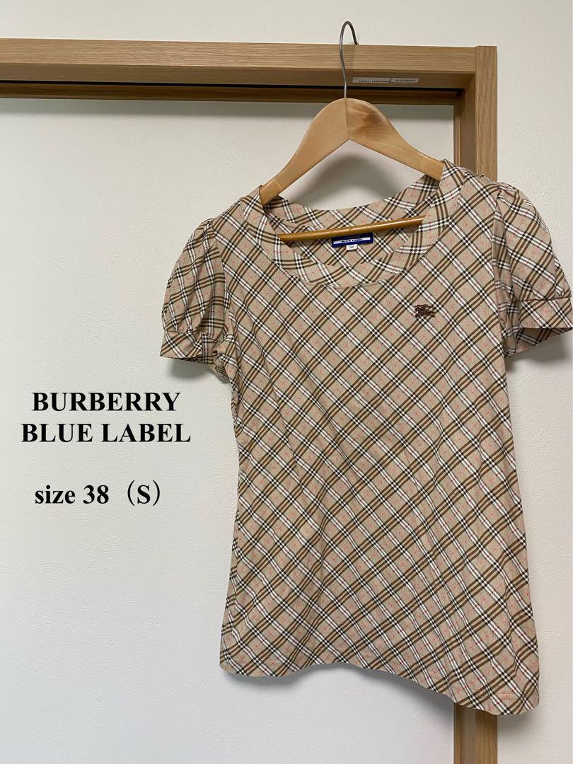 【美品】BURBERRY BLUE LABEL ノバチェックカットソー 38 BURBERRY BLUE LABEL - バーバリー ノバチェック ロゴ ホース