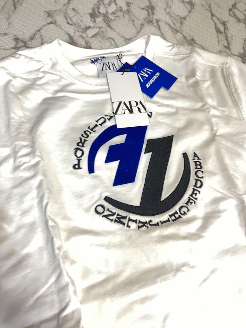 ZARA - ZARA ADERERROR グラフィックTシャツ Zara Adererror Graphic T-Shirt Mens S/M White Crew Neck