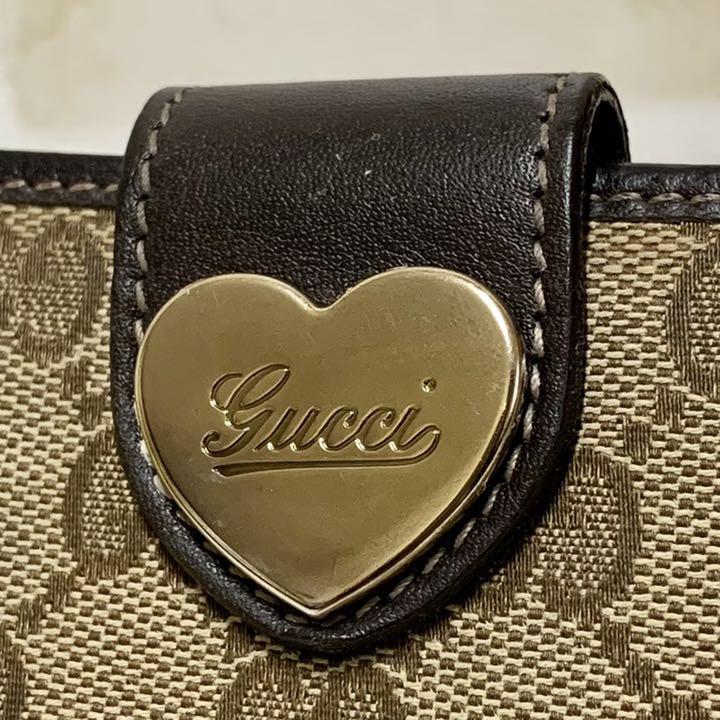 新作国産 Gucci グッチ GG柄 折り財布 キャンバス ラブリーハート Wホック IHo2L-m63801954442 NEW格安