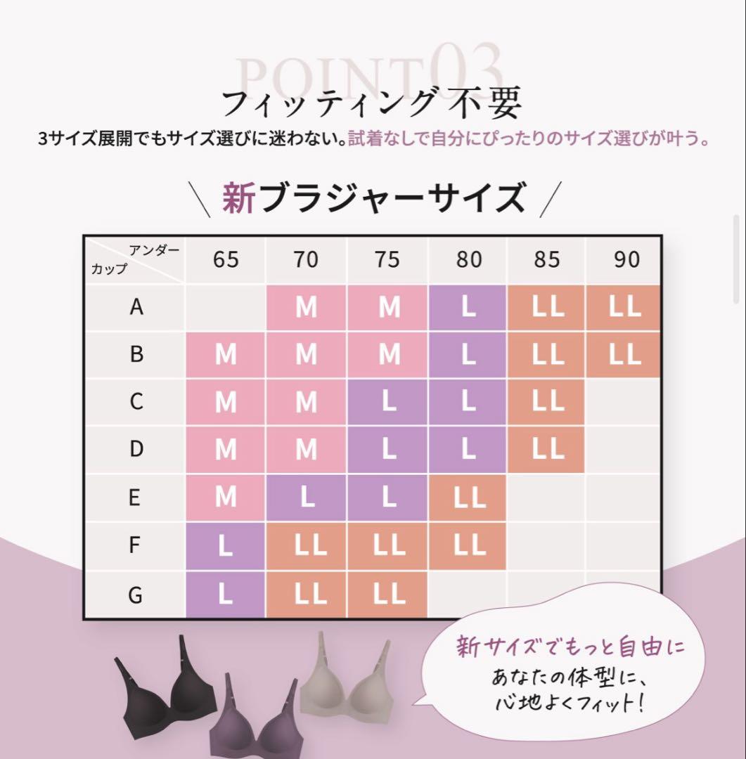 年末のプロモーション大特価！ 新品未開封】リニューアル品 消炭色 もちフィットブラMサイズ 下着・アンダーウェア
