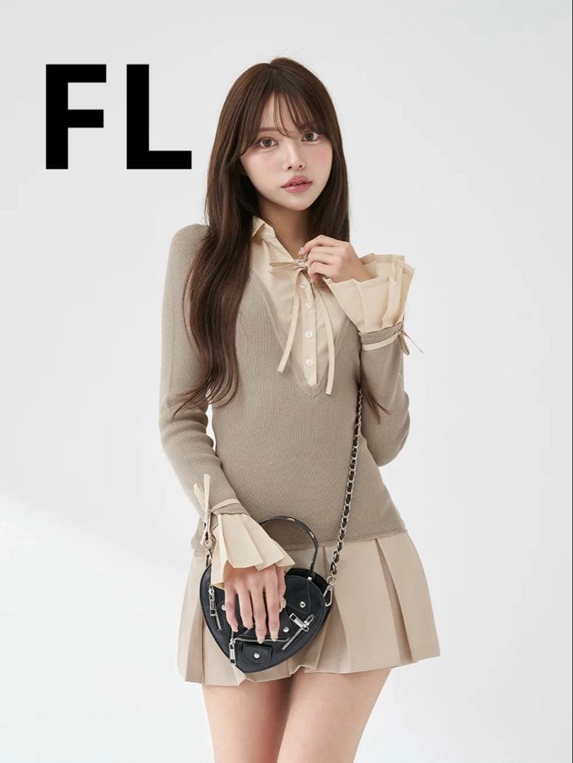 Darich シャツドッキングプリーツミニワンピース GRY グレー FLL Darich