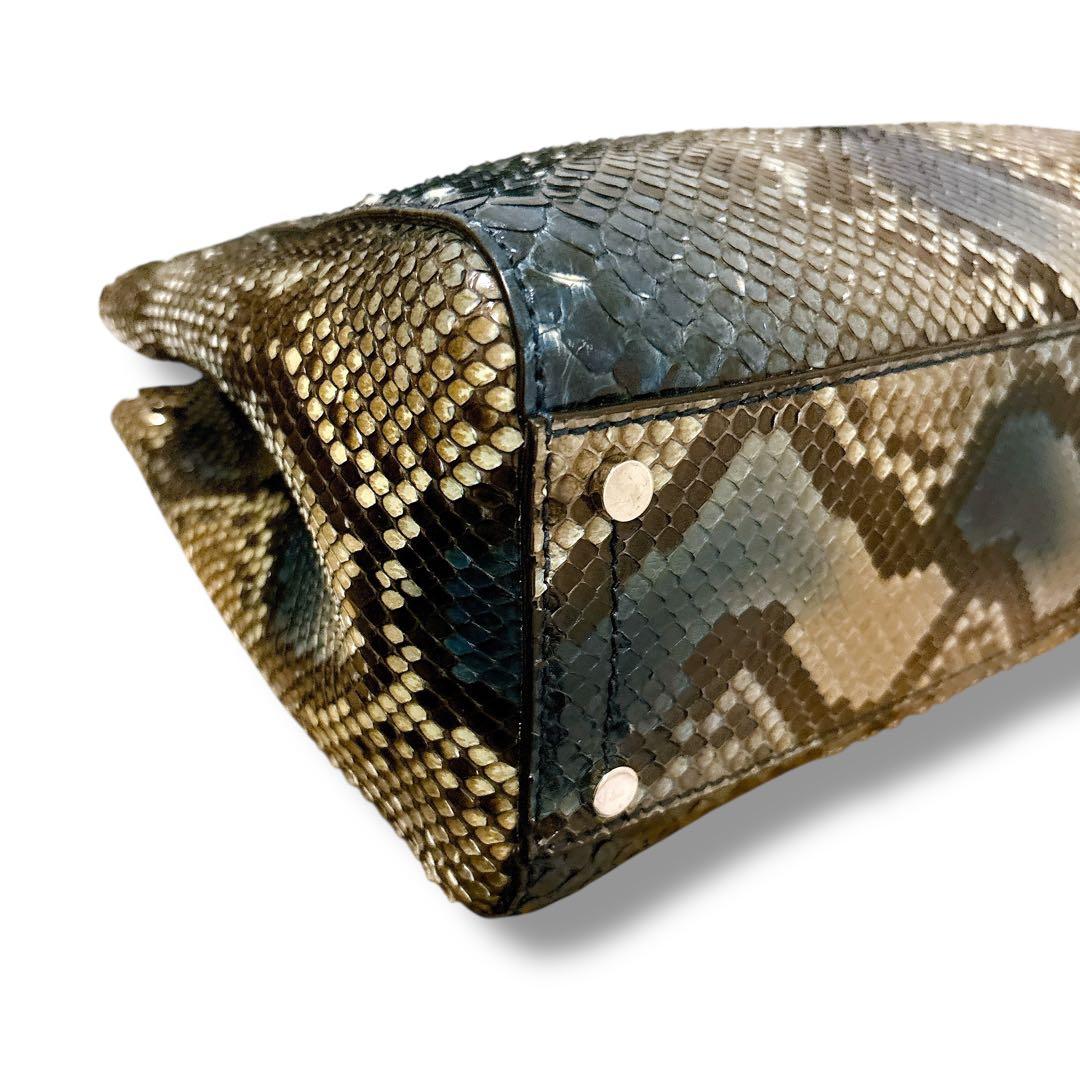 JIMMY CHOO ジミーチュウ パイソン 2way ハンドバッグ 斜め掛け JIMMY CHOO ジミーチュウ パイソン 2way ハンドバッグ 斜め掛け