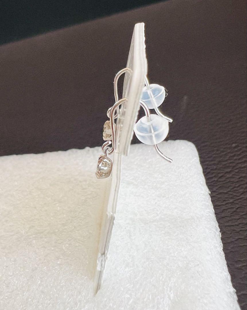 Pt900 total0.30ct ダイヤモンド フック ピアス