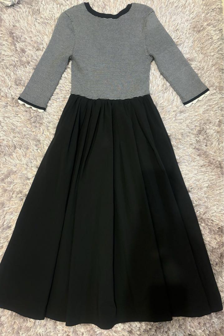 美品)アプワイザーリッシェ♡前後2WAY袖スカラドッキングワンピース