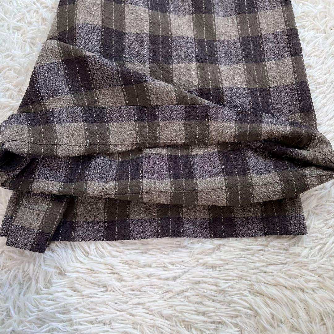 【美品・イッセイミヤケ期】プランテーション　ラップ ワイド パンツ　チェック柄