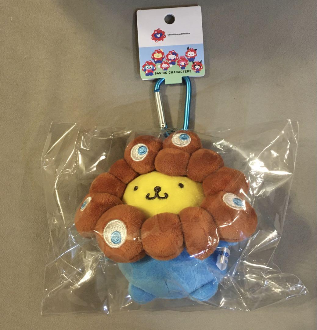 大阪万博ミャクミャクなりきりぬいぐるみ　カラビナ付キーホルダーポムポムプリン