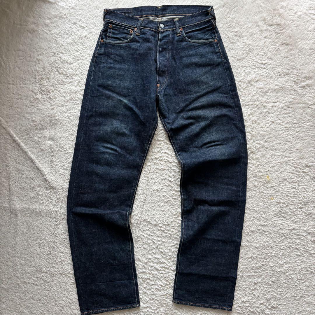 大人の上質  大黒 濃紺✨️EVISU カモメデニム 虎耳 W35 赤耳 黄カモメ 濃紺 パンツ