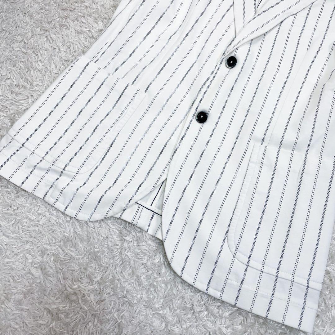 ✨️美品✨️チルコロ1901 ジャージーストレッチ ストライプジャケット　48