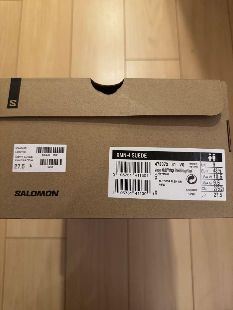 靴 Salomon X-MISSION 4 SUEDE vintage khaki