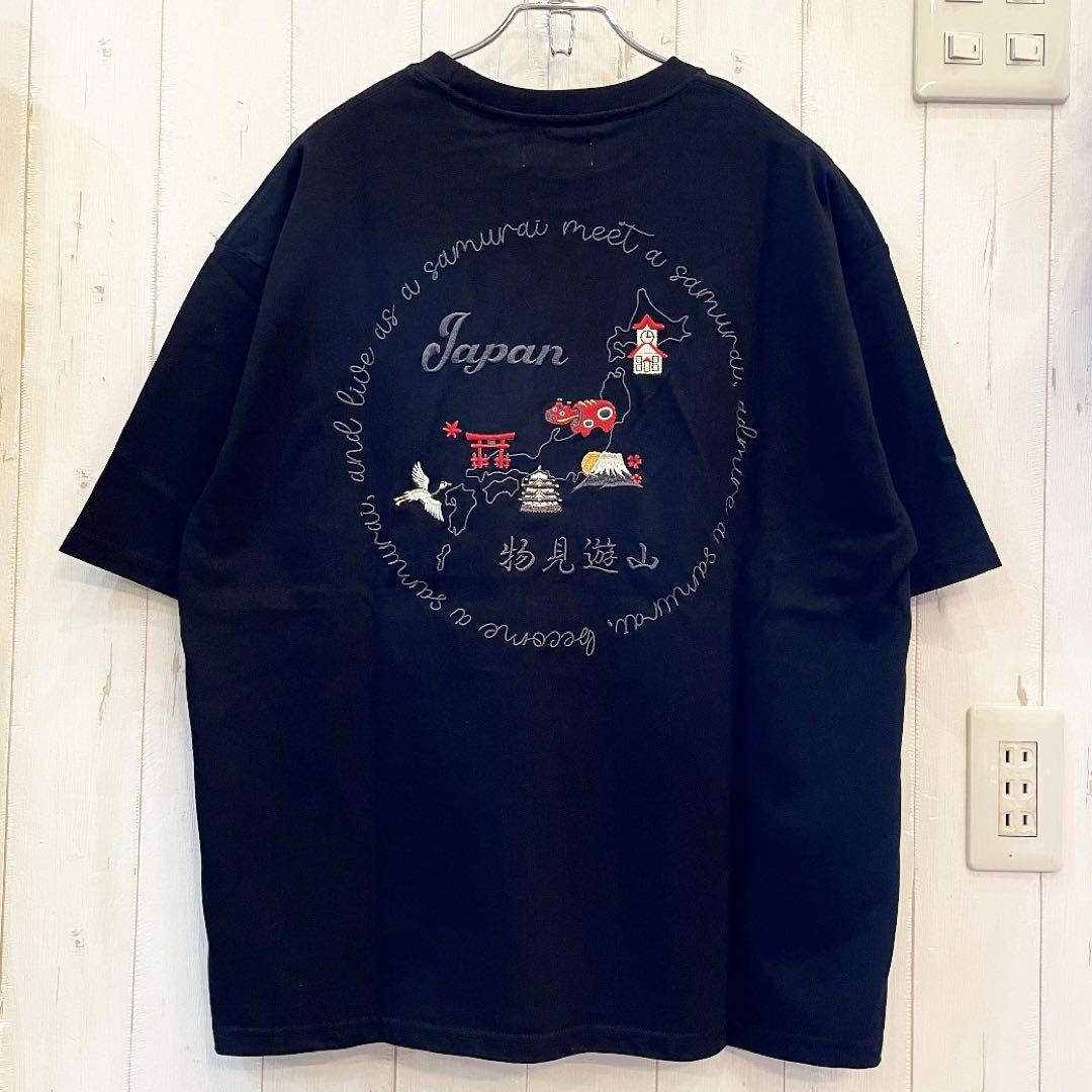 新品 SAMURAI 刺繍 Tシャツ ブラック アメカジ Lサイズワ