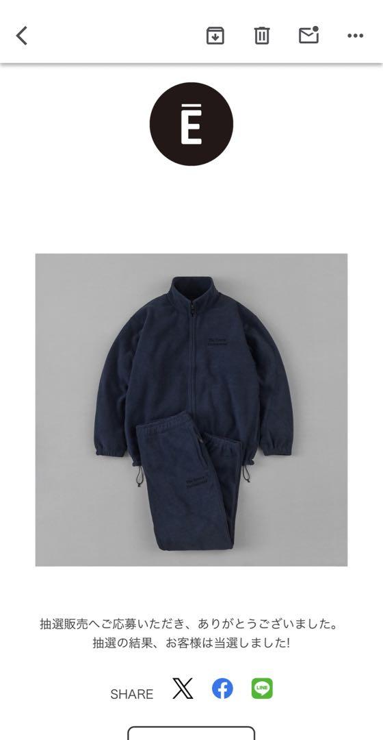 【希少！！】 ENNOY L 2024 セットアップ ネイビー シティフリース エンノイ スーツ