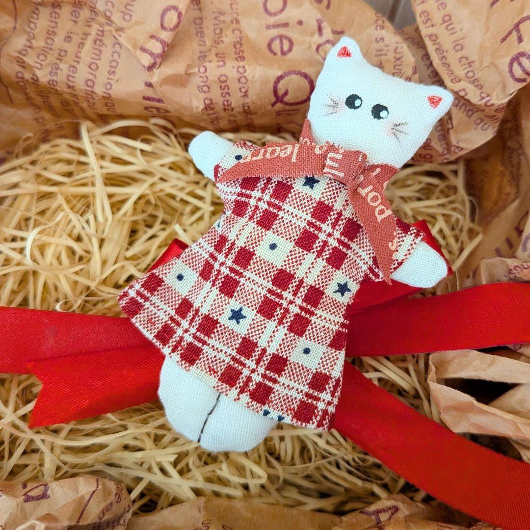 カントリー雑貨 ねこ ハンドメイド カントリードール ミニねこ