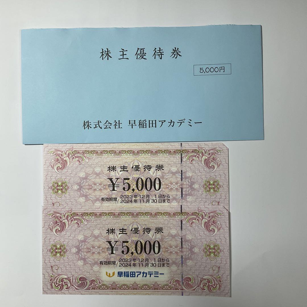 早稲田アカデミー　株主優待券　2枚　最新券
