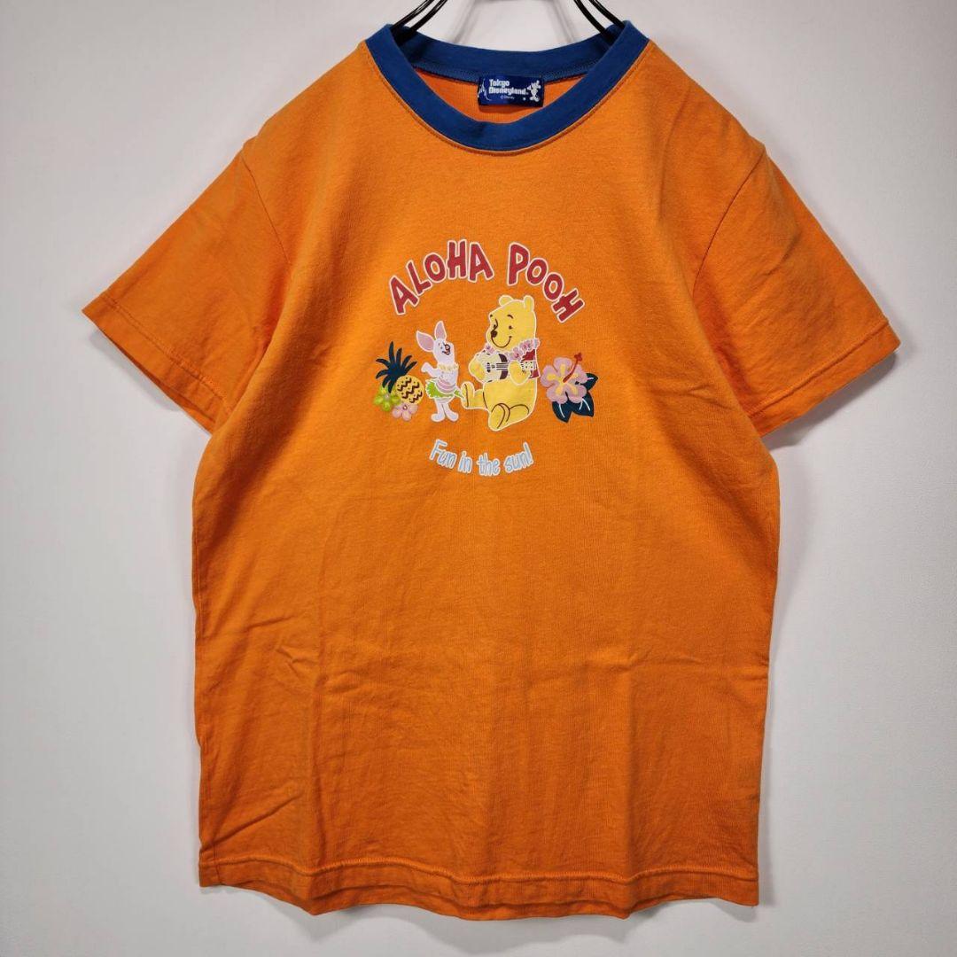 DISNEY　ヴィンテージ　半袖　Tシャツ　M　ビッグプリント　旧タグ　古着