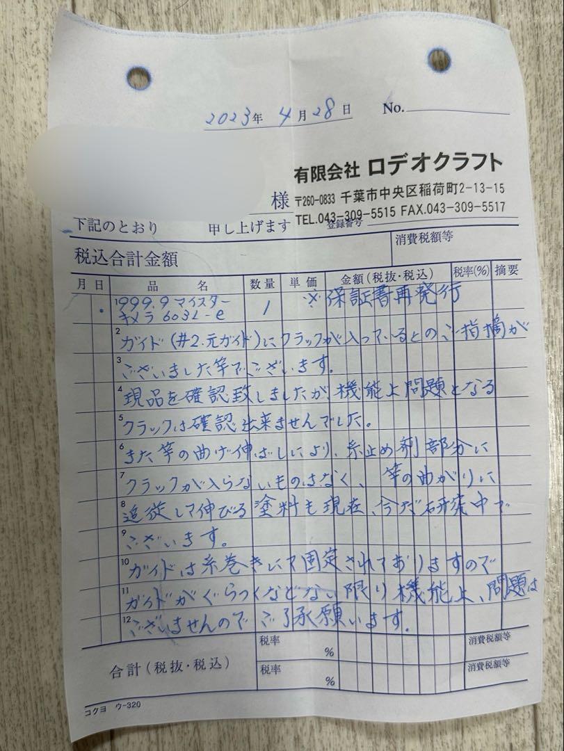 ロデオクラフト　999.9 マイスター　キメラ　603L-e