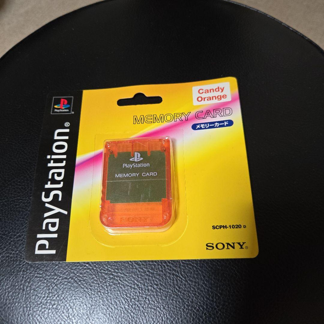 メモリーカード キャンディーオレンジ PS PS1 SONY純正 メモリーカード 15ブロック キャンディー・オレンジ