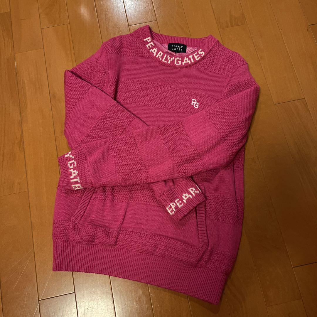 新品'PEARLY GATES ピンク セーター サイズ0