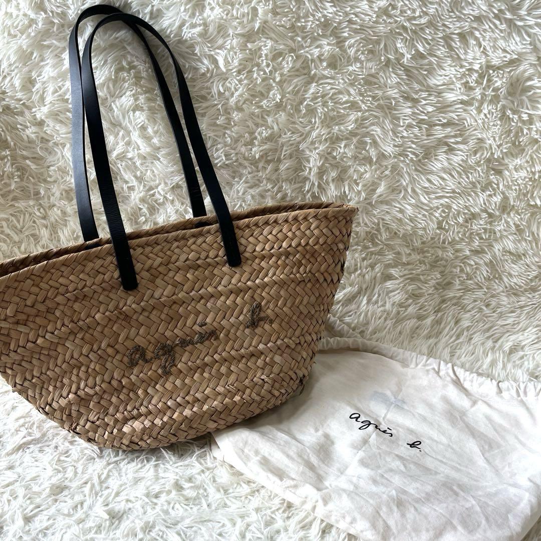 【夏にピッタリ♡】アニエスベー かごバッグ 巾着袋付き 夏にピッタリ♡】アニエスベー かごバッグ 巾着袋付き