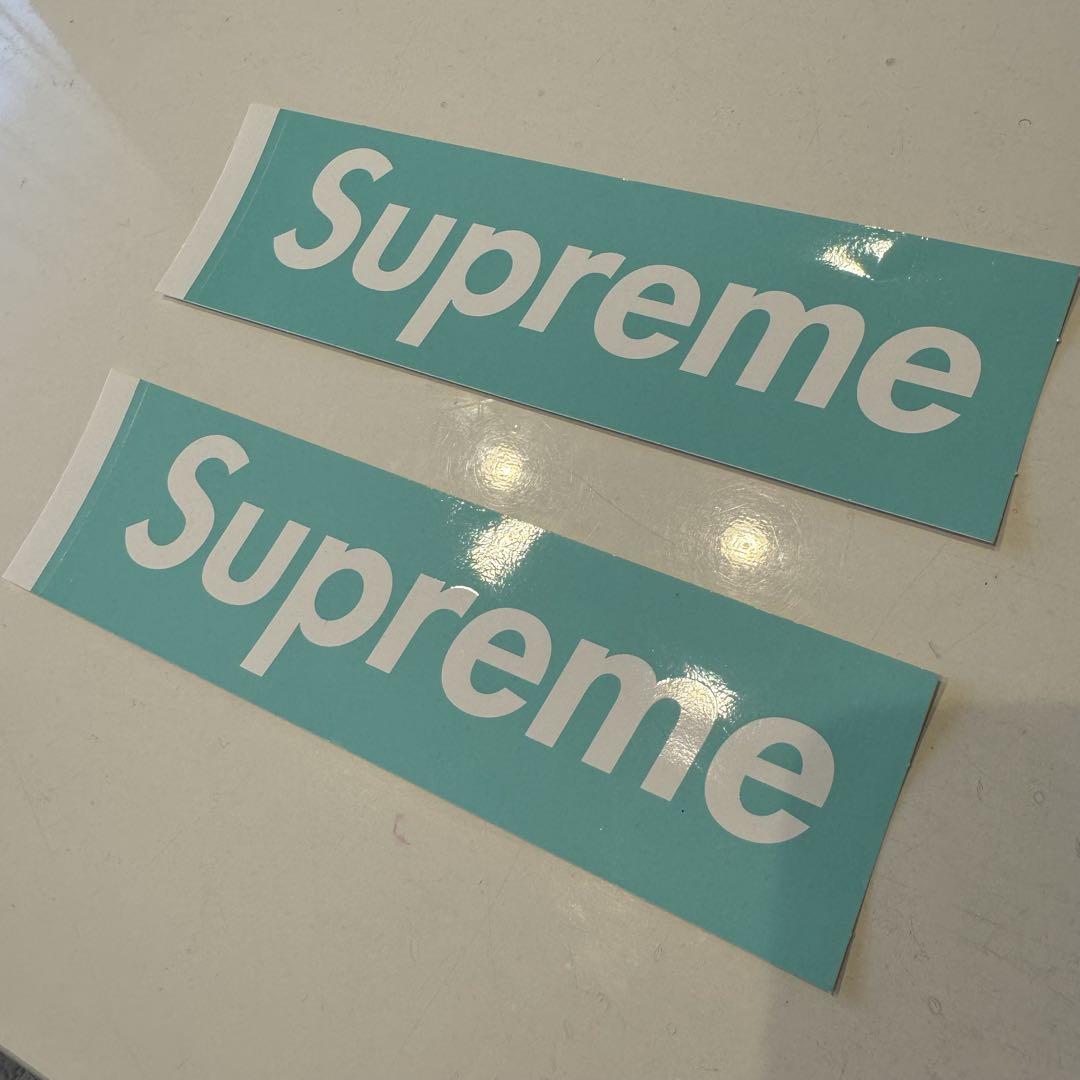 Supreme ステッカー Tiffanyコラボ ティファニー ボックスロゴ