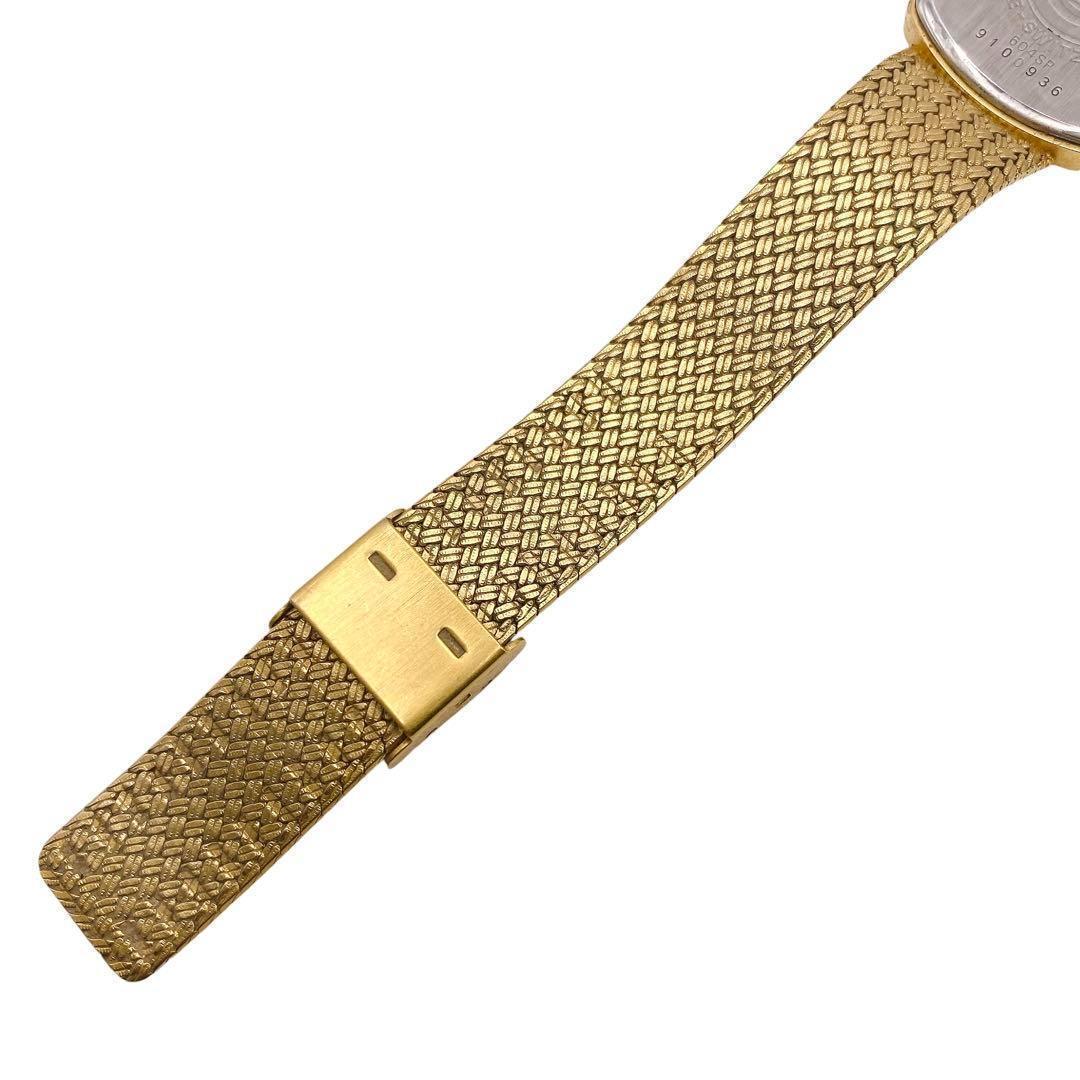 良品 CYMA スクエア 4Pダイヤ ゴールド メンズ腕時計 1104.