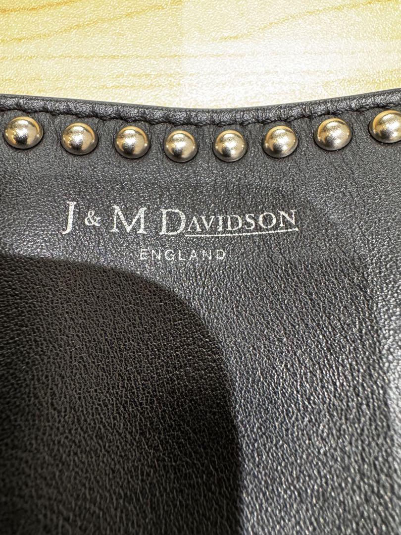 J & M DAVIDSON ブラックレザートートバッグ