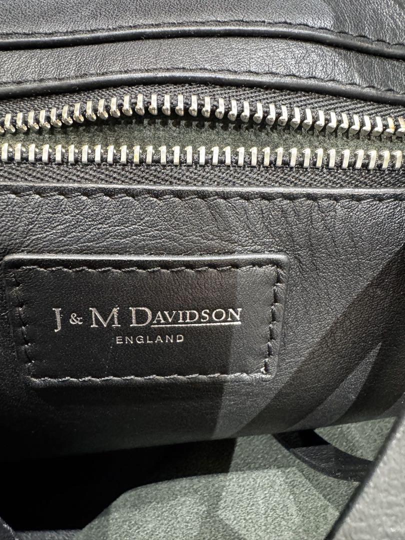 J & M DAVIDSON ブラックレザートートバッグ