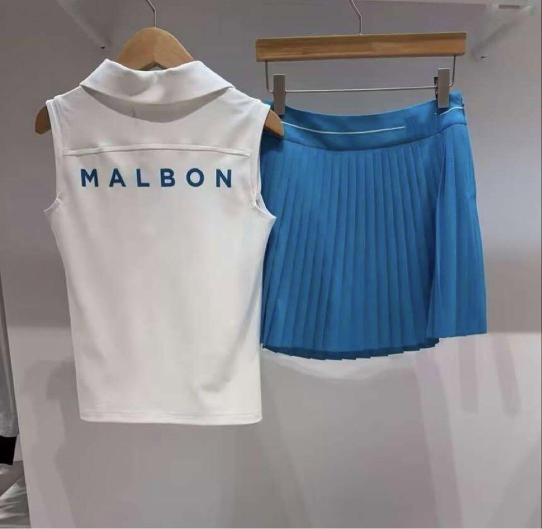 新品マルボンMALBONゴルフレディースポロシャツ•スカート 上下2
