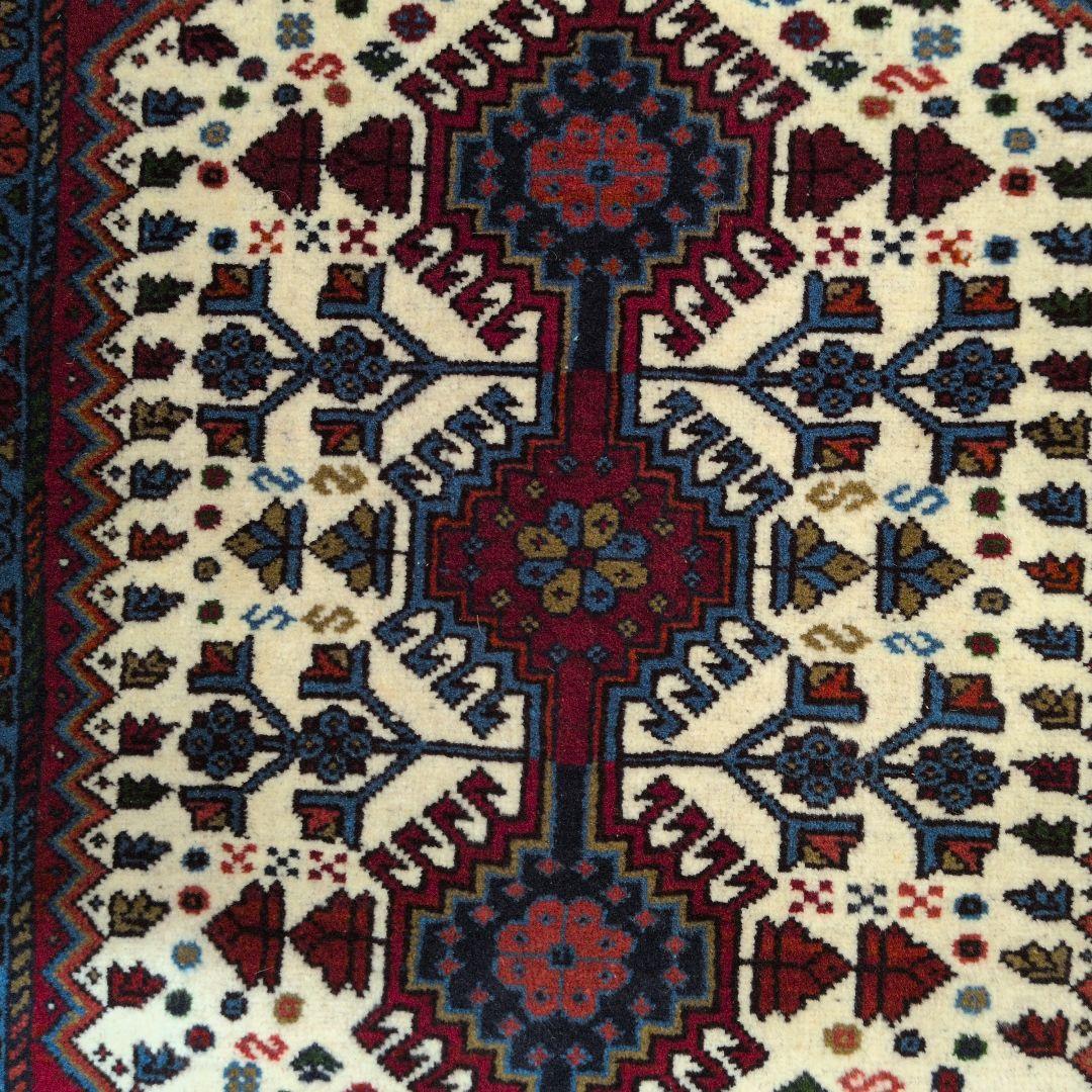 64x79cmペルシャ手織りヤラメ絨毯(065)ギャッベ・マット・じゅうたん