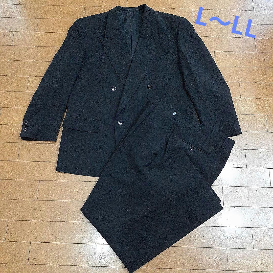 美品　マスカレードクラブ　礼服　ブラックフォーマル 冠婚葬祭　スーツ ダブル