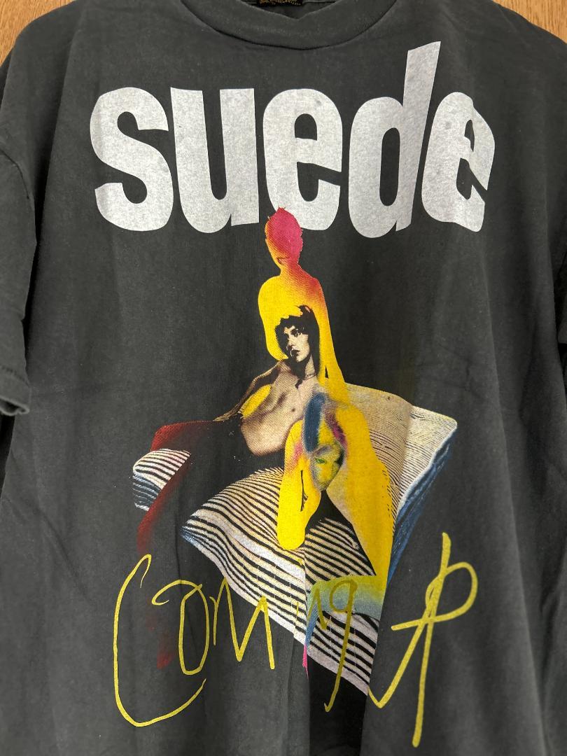 suede スウェード ロック バンド tシャツ L ブラック レア