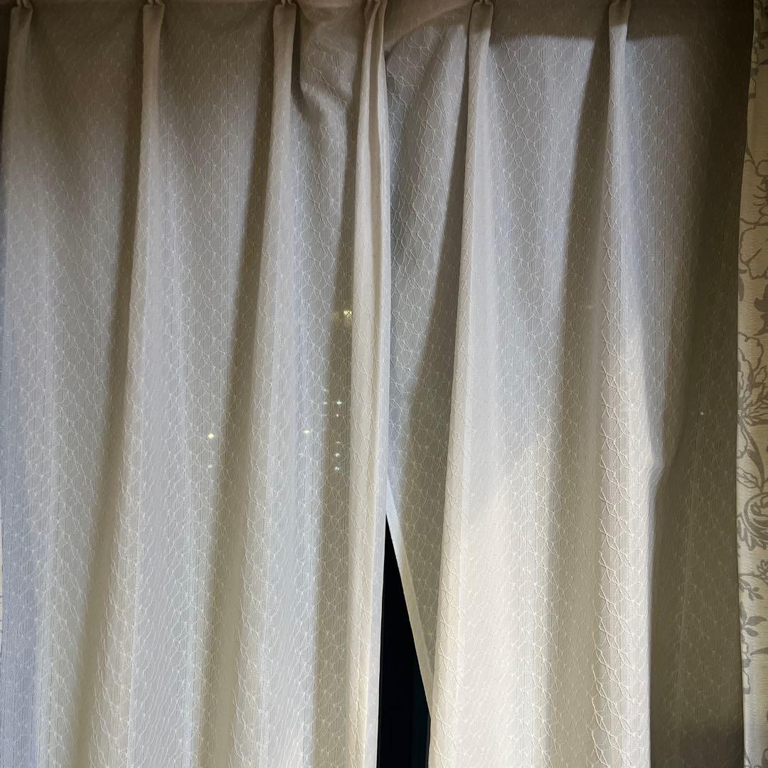 ホワイトレースカーテン ４枚セットFrancfranc