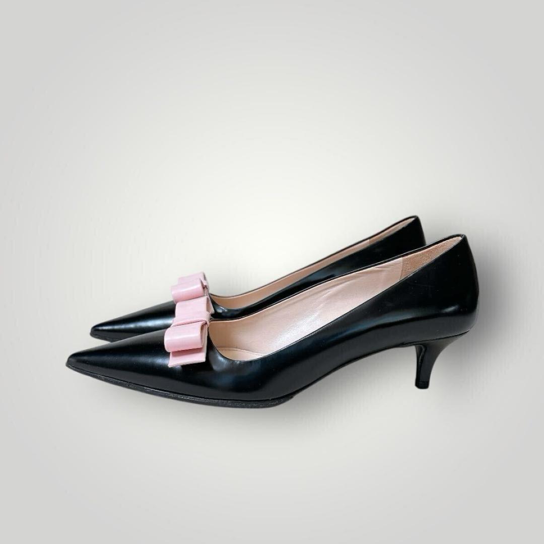 美品　PRADA プラダ パンプス 36 PRADA(プラダ) パンプス 36 レディース - ダークネイビー - メルカリ