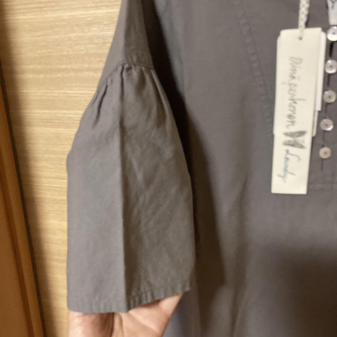 【オープニング 大放出セール】 美品】ミナペルホネン☆ランドリーワンピース☆go!☆gray☆38 ワンピース