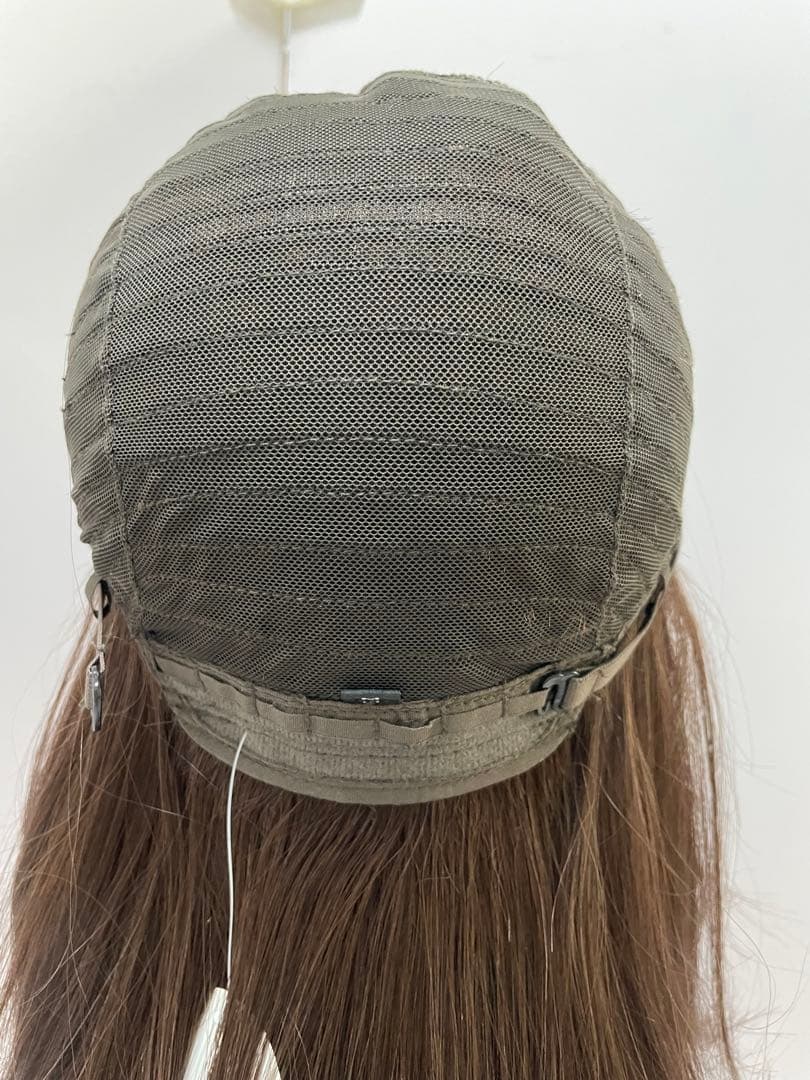 フルウィッグ人毛100%人毛ウィッグ医療ウィッグロングストレート センターパート