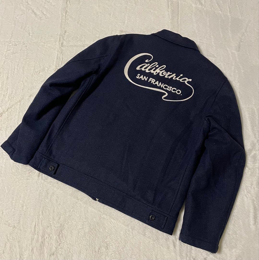 《美品 BEN DAVISベンデイビス》ウールブルゾン サイズL ネイビー